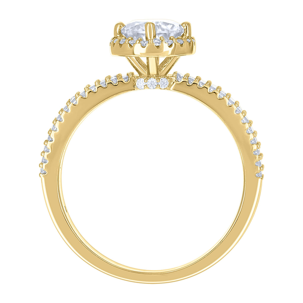 14K Gold Moissanite Ring S7