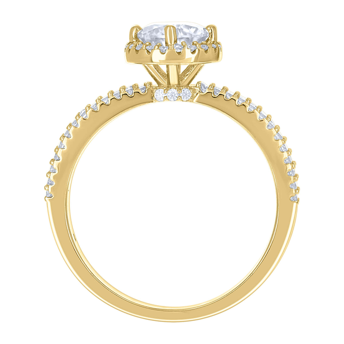14K Gold Moissanite Ring S7