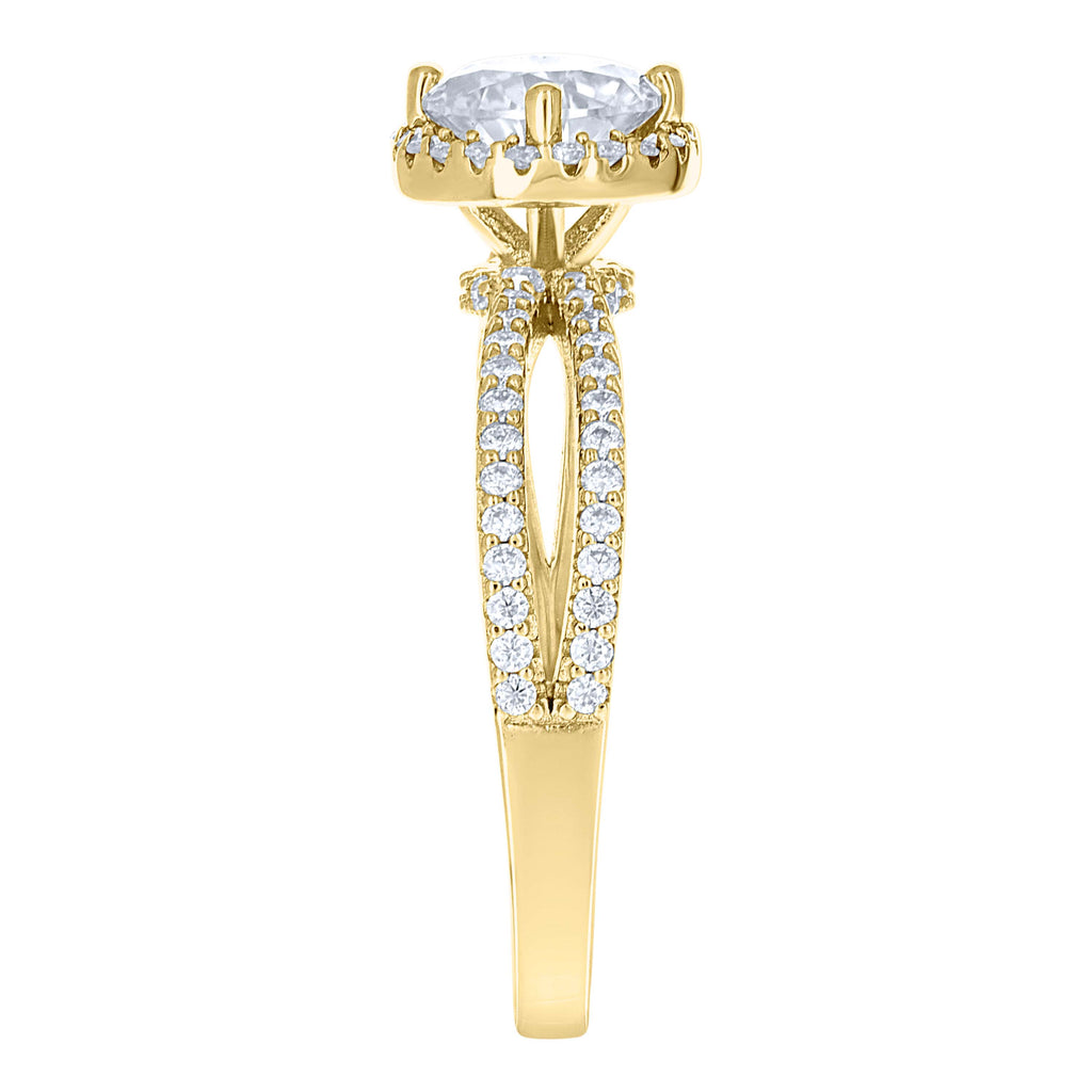 14K Gold Moissanite Ring S7