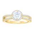 14K Gold Moissanite Ring S7