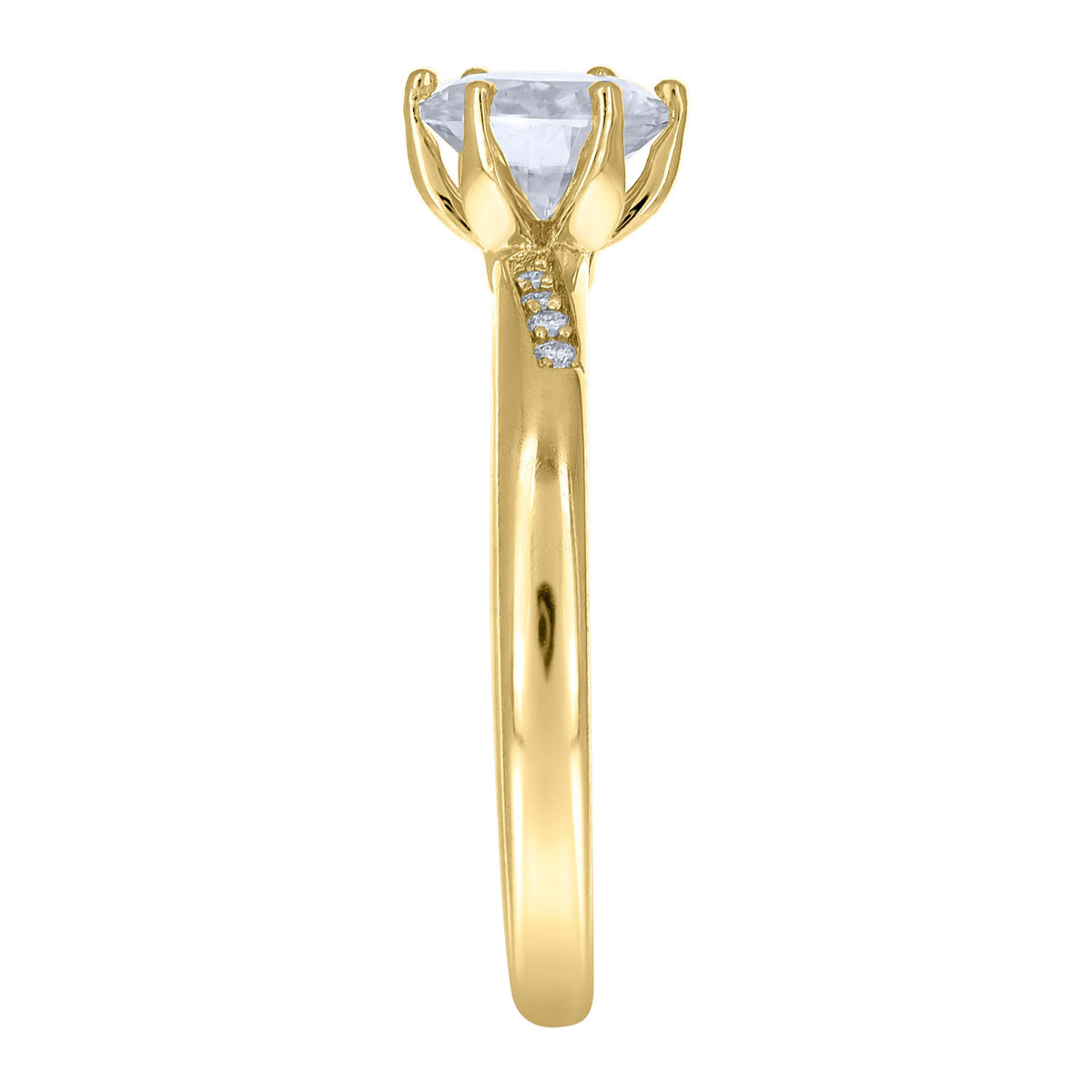 14K Gold Moissanite Ring S7
