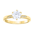 14K Gold Moissanite Ring S7