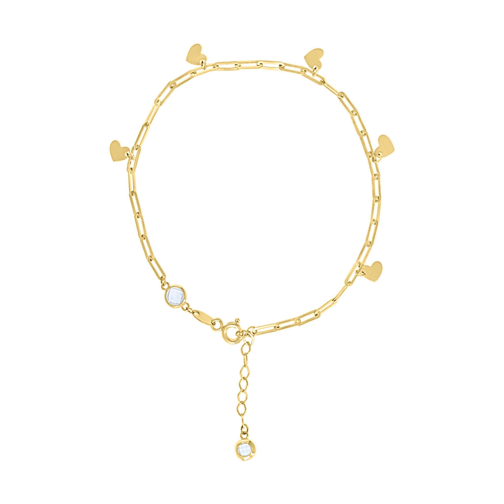 14K Gold Bracelet 8" (7"+1")