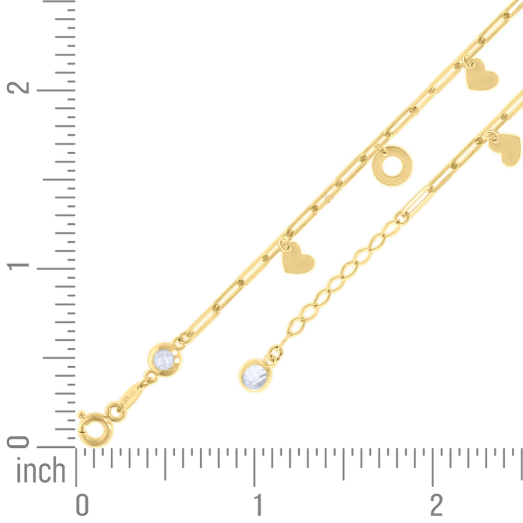 14K Gold Bracelet 8" (7"+1")