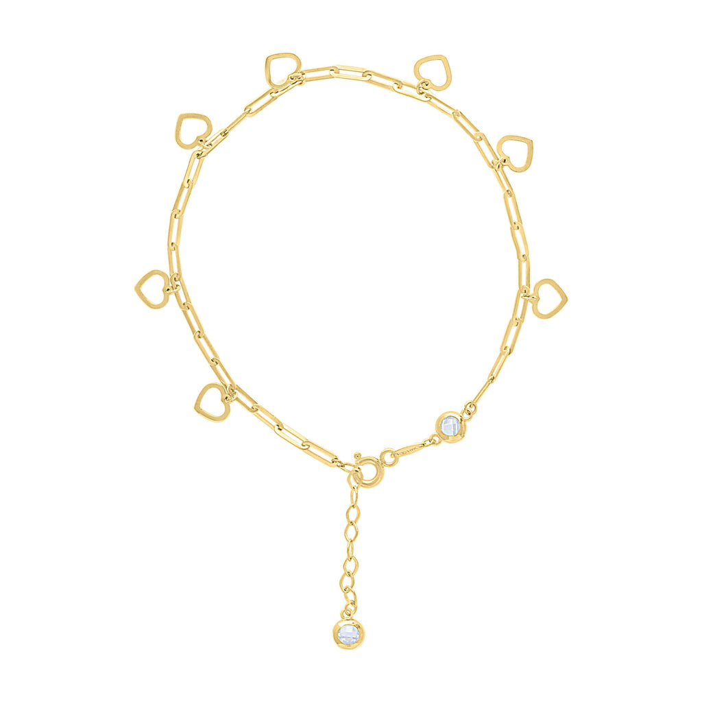 14K Gold Bracelet 8" (7"+1")