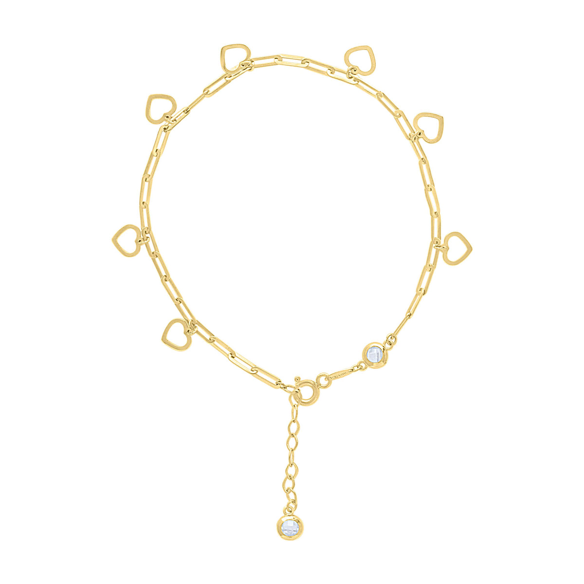 14K Gold Bracelet 8" (7"+1")