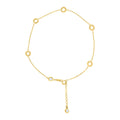 14K Gold Anklet 10" (9"+1")