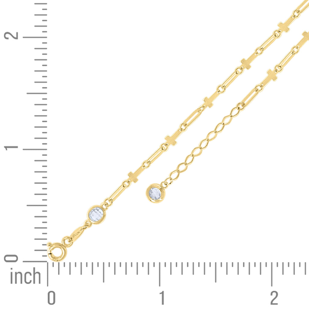 14K Gold Bracelet 8" (7"+1")