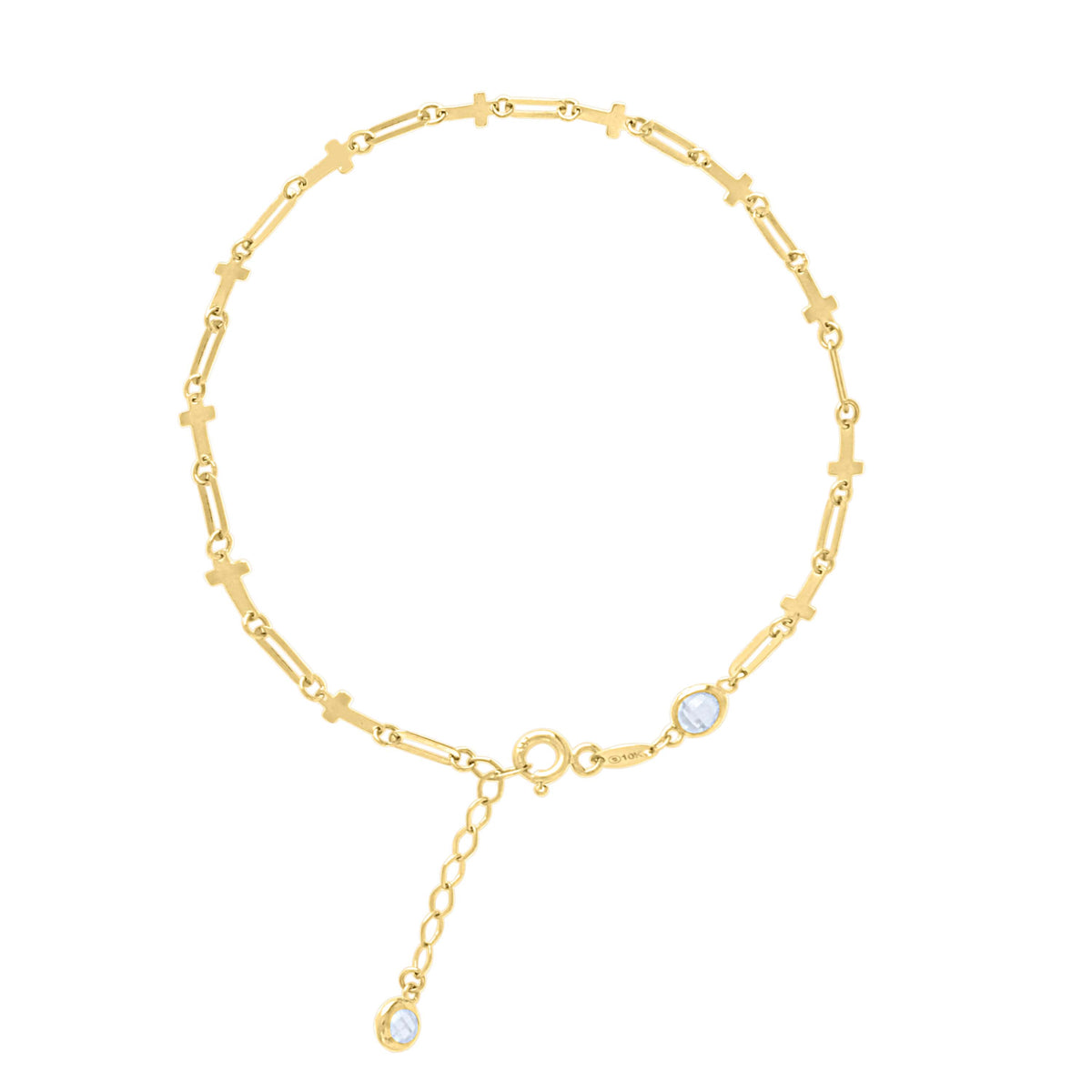 14K Gold Bracelet 8" (7"+1")