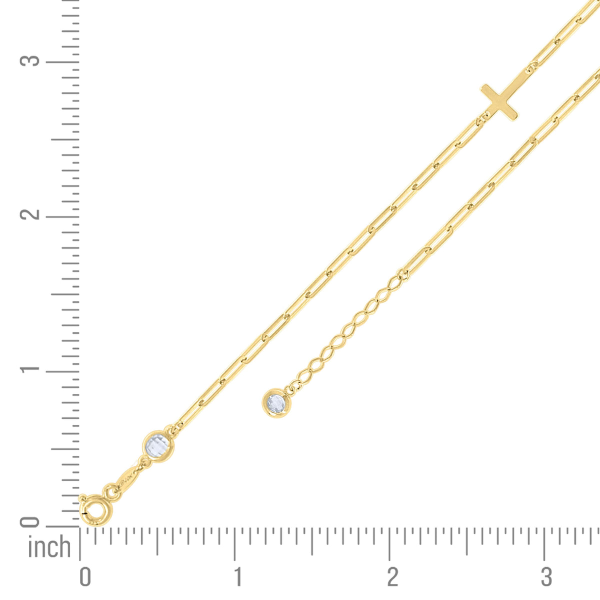 14K Gold Bracelet 8" (7"+1")