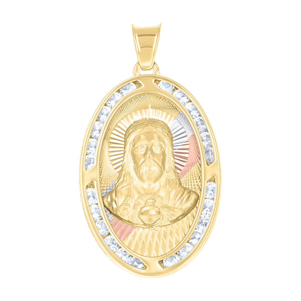 14K Gold Cubic Zirconia Pendant