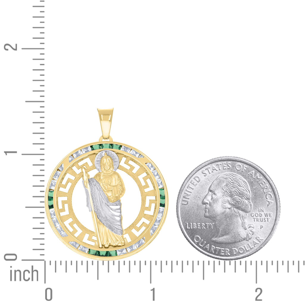 14K Gold Cubic Zirconia Pendant