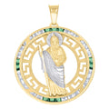 14K Gold Cubic Zirconia Pendant