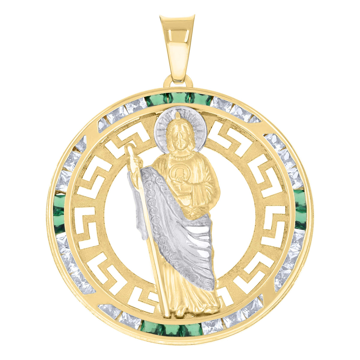 14K Gold Cubic Zirconia Pendant
