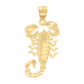 10K Yellow Gold Womens Mens Unisex Scorpion Animal Charm Pendant