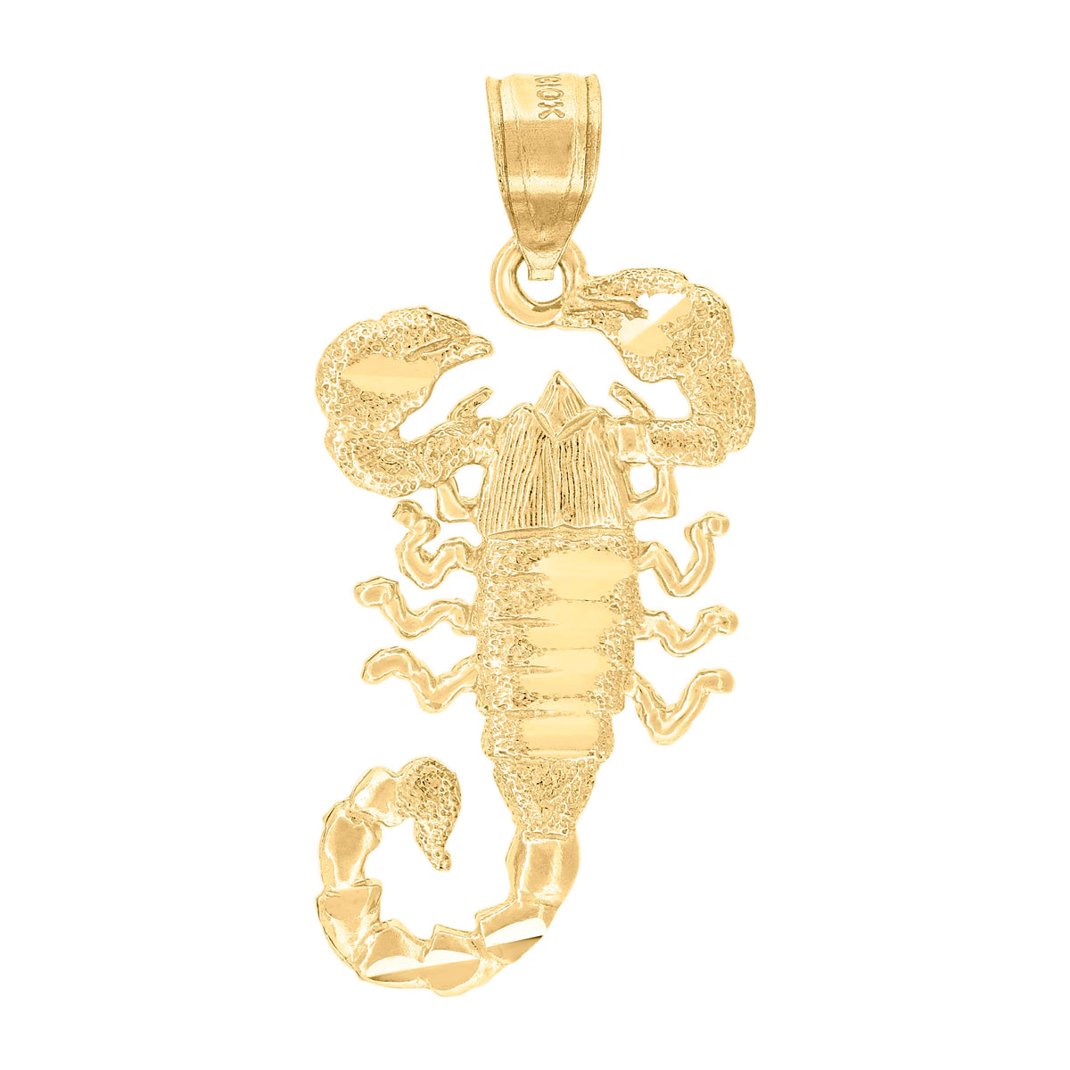 10K Yellow Gold Womens Mens Unisex Scorpion Animal Charm Pendant
