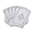 925 Sterling Silver Mens Cubic-Zirconia Poker Cards Gambling Ring Size 9