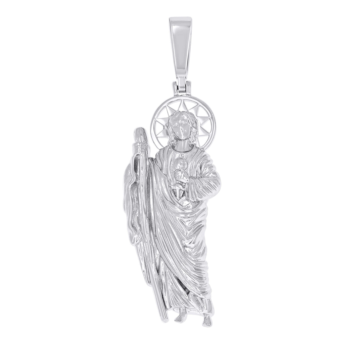 925 Sterling Silver Unisex St. Jude Saints Religious Charm Pendant
