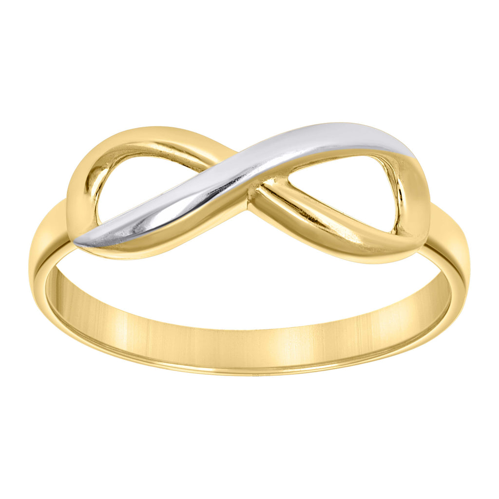 10K Two-Tone Gold Womens Infinity Ring