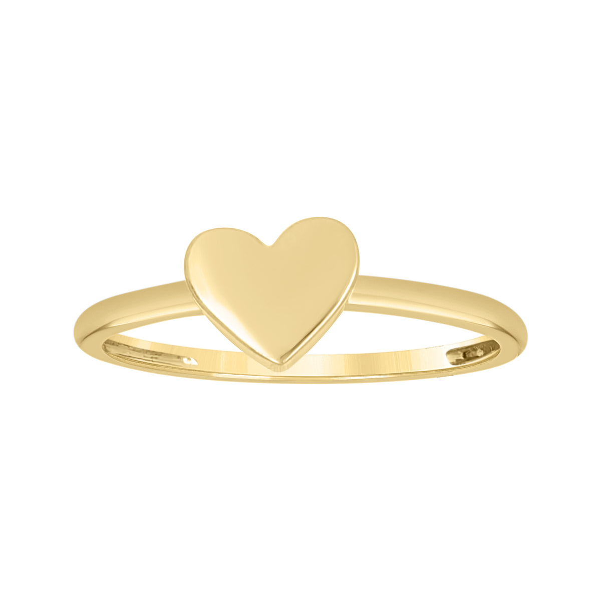 10K Yellow Gold Womens Heart Ring