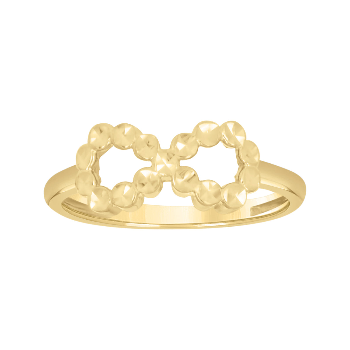10K Yellow Gold Womens Infinity Ring