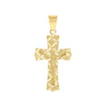 10K Yellow Gold Unisex Crucifix Cross Religious Pendant