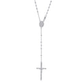 925 Sterling Silver Unisex Guadalupe Crucifix Cross Religious Rosary Necklace 3Mm 22 Inches
