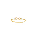 10K Yellow Gold Womens Cubic-Zirconia Infinity Love Ring Size 7