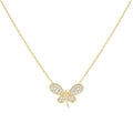 14K Gold Cubic Zirconia Necklace 18" (16"+2")