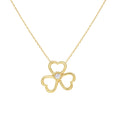 14K Gold Cubic Zirconia Necklace 18" (16"+2")