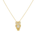 14K Gold Cubic Zirconia Necklace 18" (16"+2")