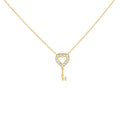 14K Gold Cubic Zirconia Necklace 18" (16"+2")