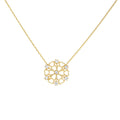 14K Gold Cubic Zirconia Necklace 18" (16"+2")