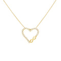 14K Gold Cubic Zirconia Necklace 18" (16"+2")