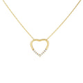 14K Gold Cubic Zirconia Necklace 18" (16"+2")