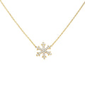 14K Gold Cubic Zirconia Necklace 18" (16"+2")