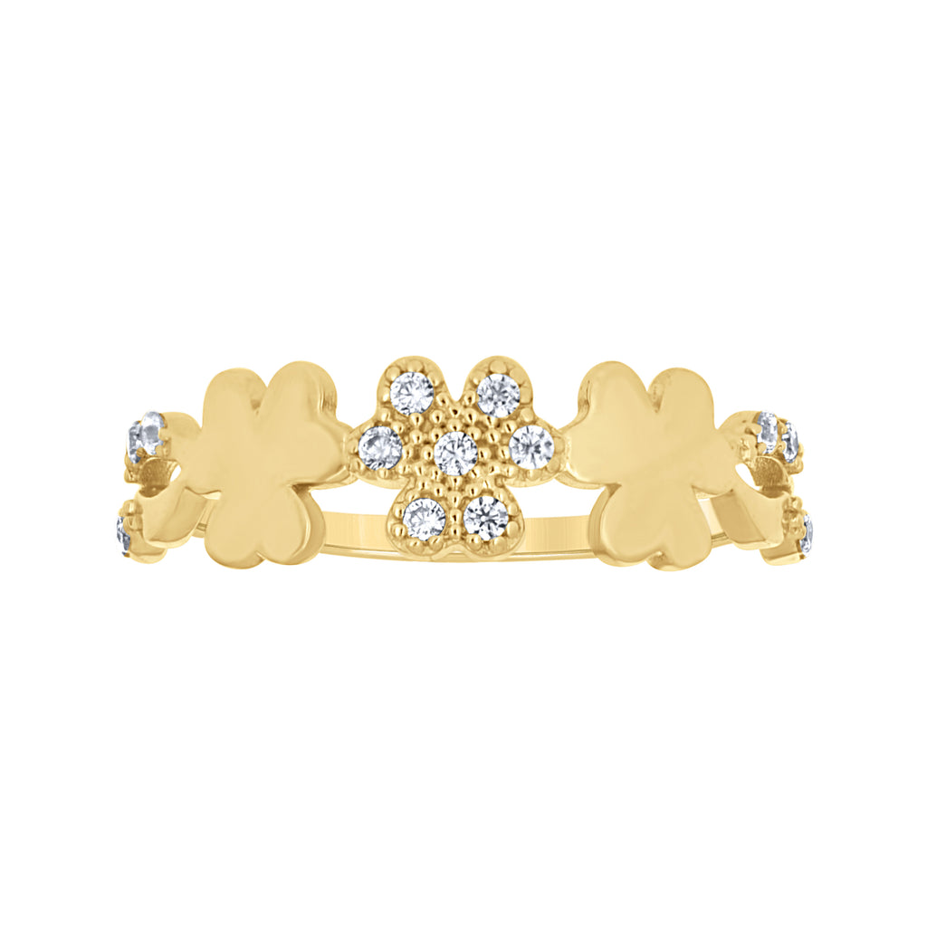 14K Gold Cubic Zirconia Ring S7