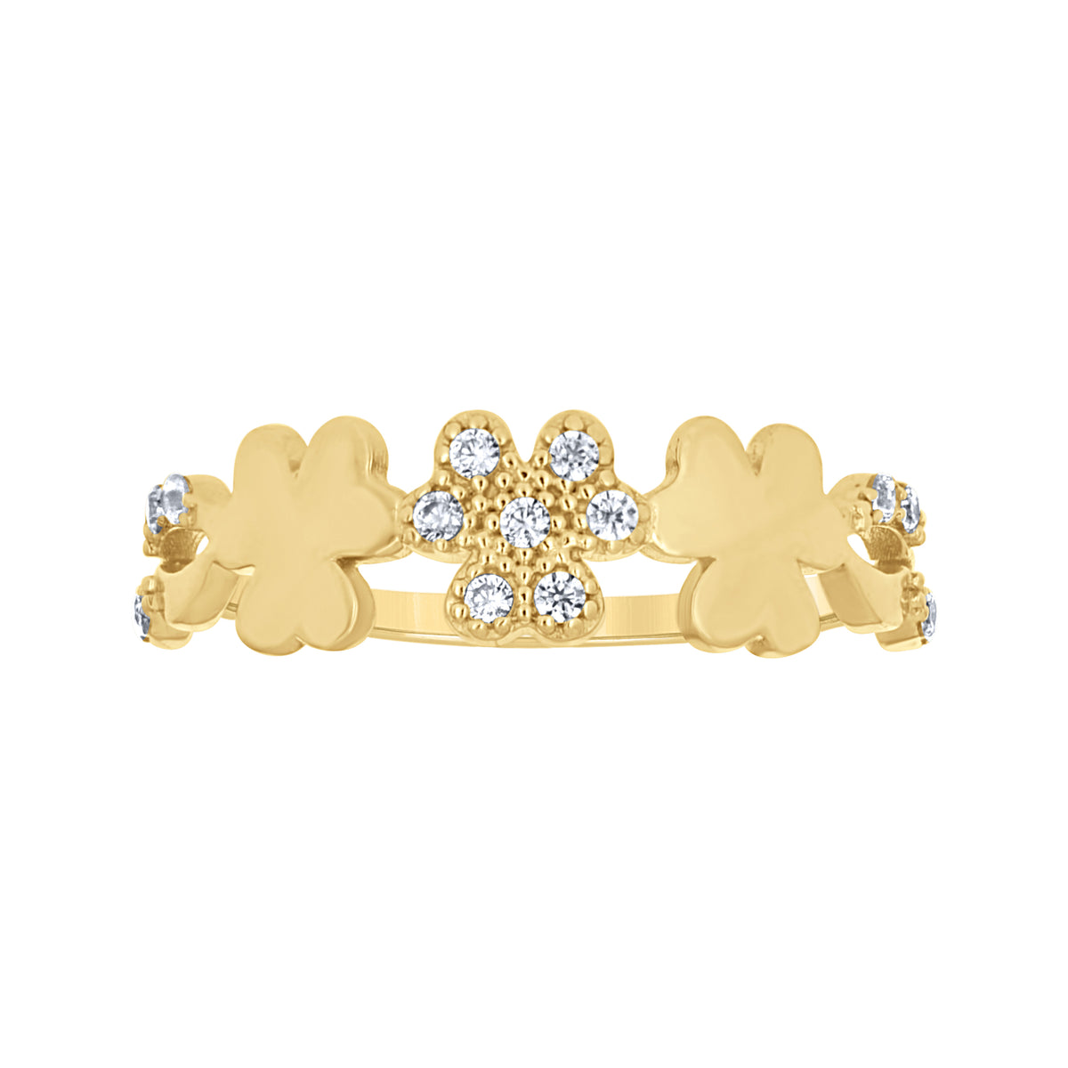 14K Gold Cubic Zirconia Ring S7