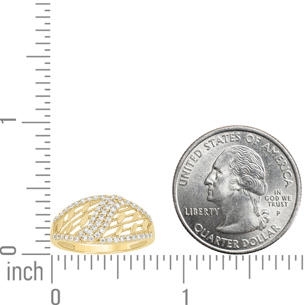 14K Gold Cubic Zirconia Ring S7