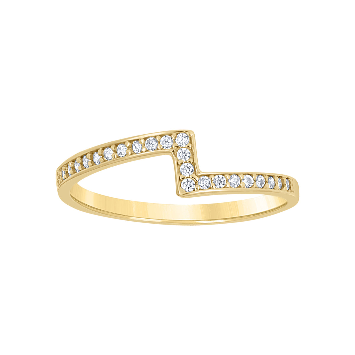 14K Gold Cubic Zirconia Ring S7