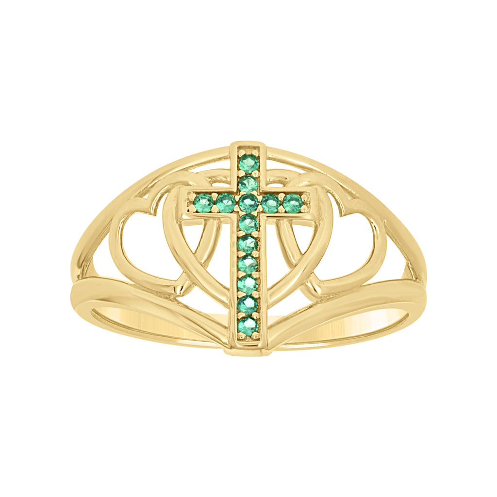 14K Gold Cubic Zirconia Ring S7