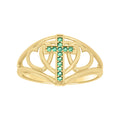14K Gold Cubic Zirconia Ring S7
