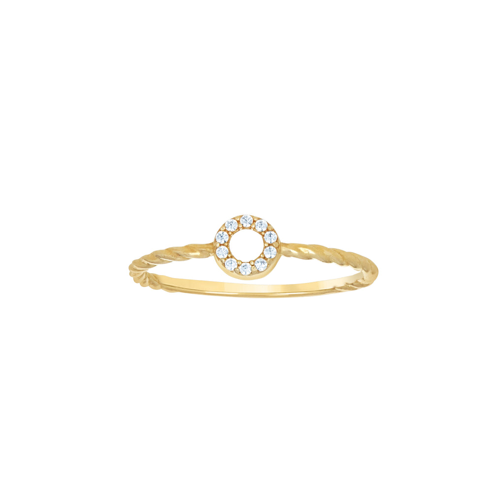 14K Gold Cubic Zirconia Ring S-7