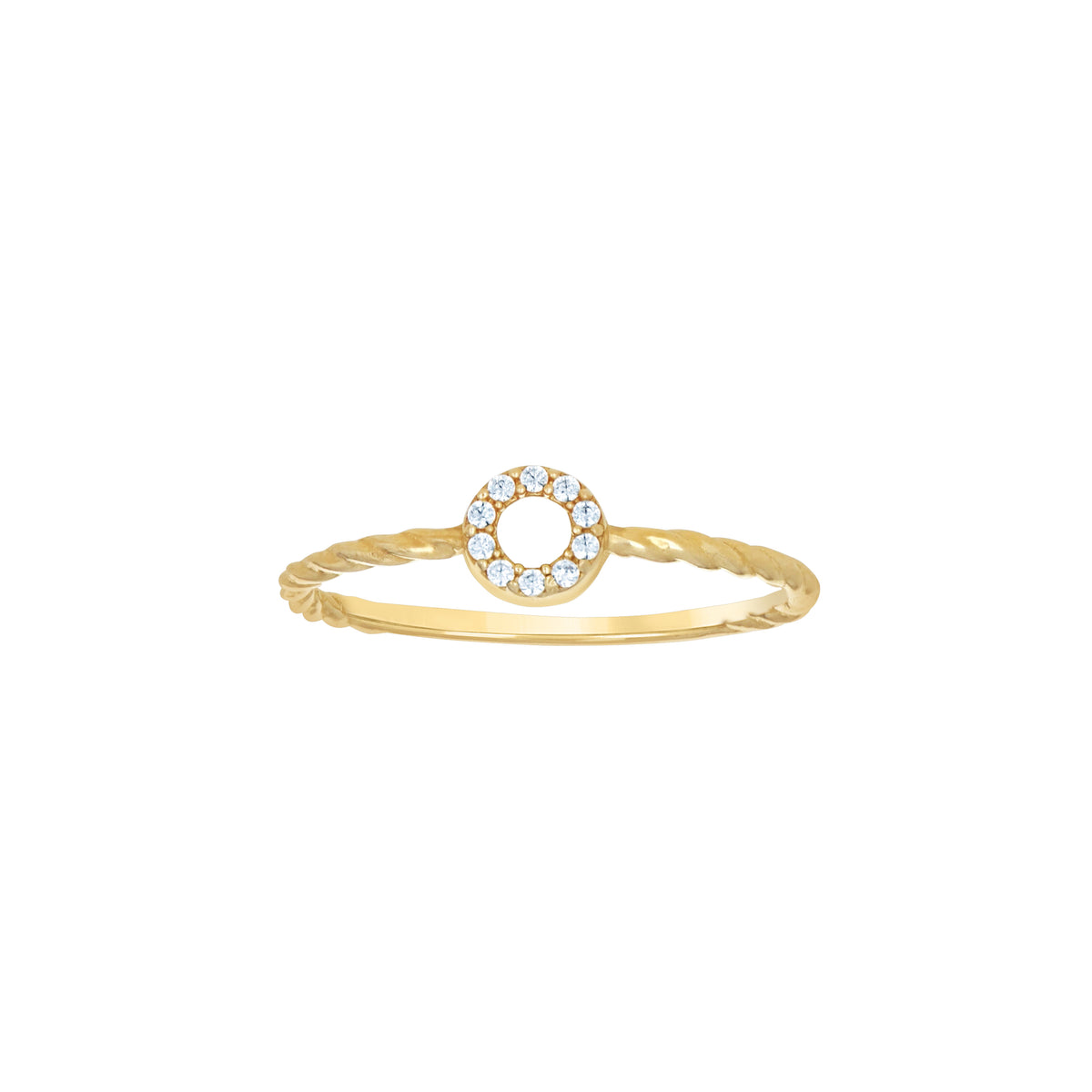 14K Gold Cubic Zirconia Ring S-7