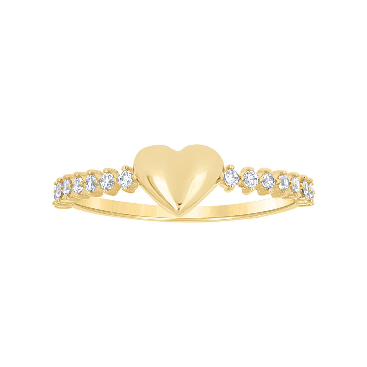14K Gold Cubic Zirconia Ring S7