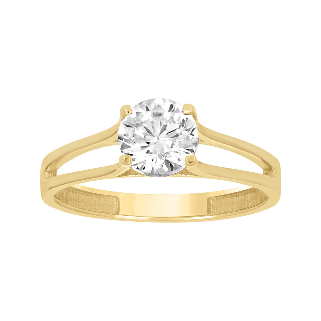 14K Gold Cubic Zirconia Ring S7