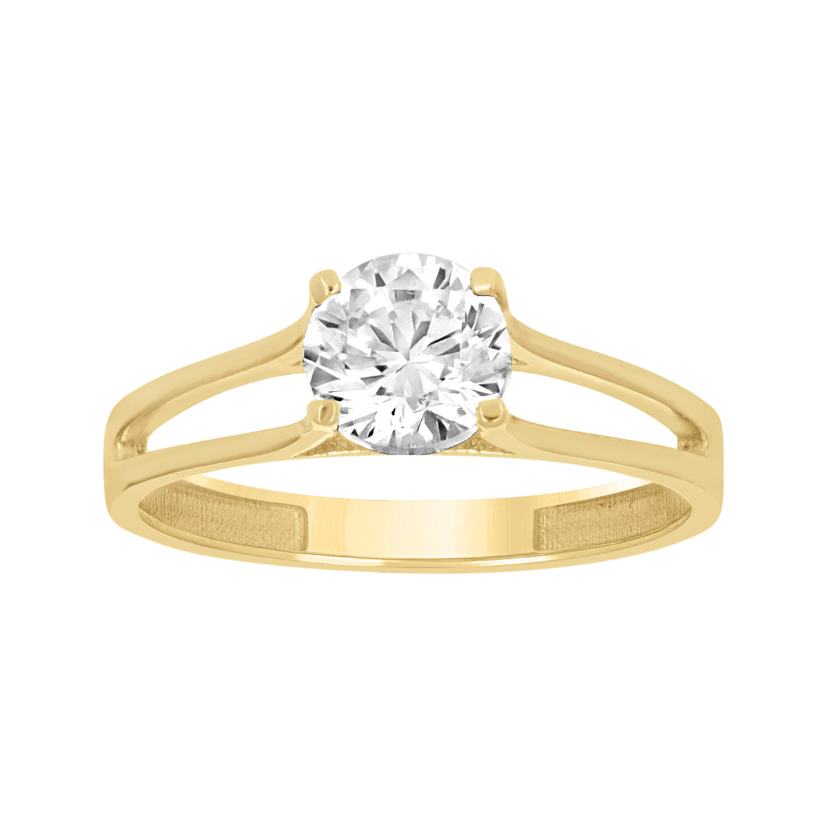 14K Gold Cubic Zirconia Ring S7