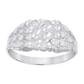 925 Sterling Silver Unisex Nugget Fashion Ring Size 11