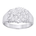 925 Sterling Silver Unisex Nugget Fashion Ring