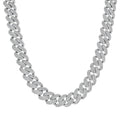 925 Sterling Silver Unisex Moissanite Cuban Chain Bracelet 12mm